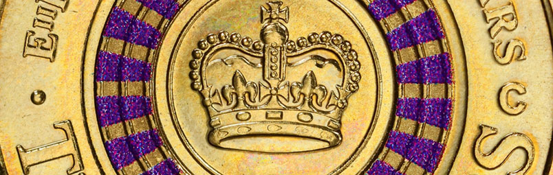 Two dollar 2013 - First purple striped and one of the most certified Australian coin