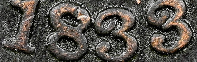 Counterfeit Detection: 1833 Half Cent