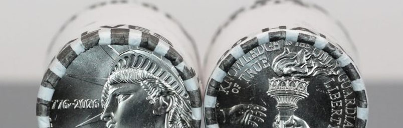 U.S. Mint Releases Semiquincentennial Half Dollar Rolls and Bags